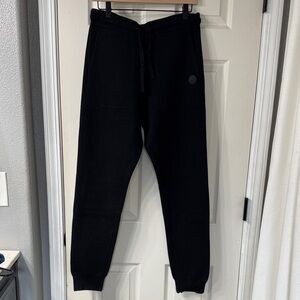 Scotch & Soda Black Casual Knit Pants with Logo Patch Size Medium